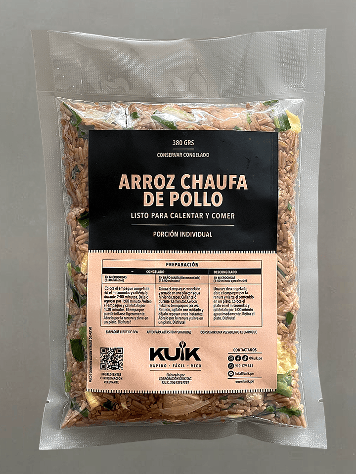 Arroz chaufa de pollo 390 g.